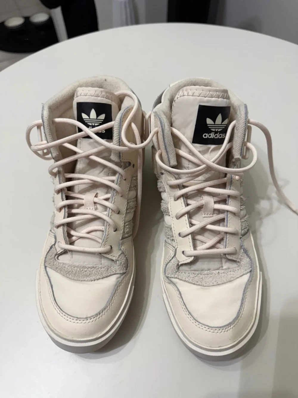 adidas Forum Bogena Women's Cream High-Top‎ Platform Sneakers